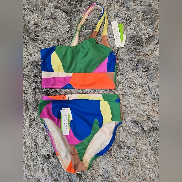 Sanctuary Swim 2 Pieces Bikini Bold Color Block Design Size Xs - Picture 2 of 6
